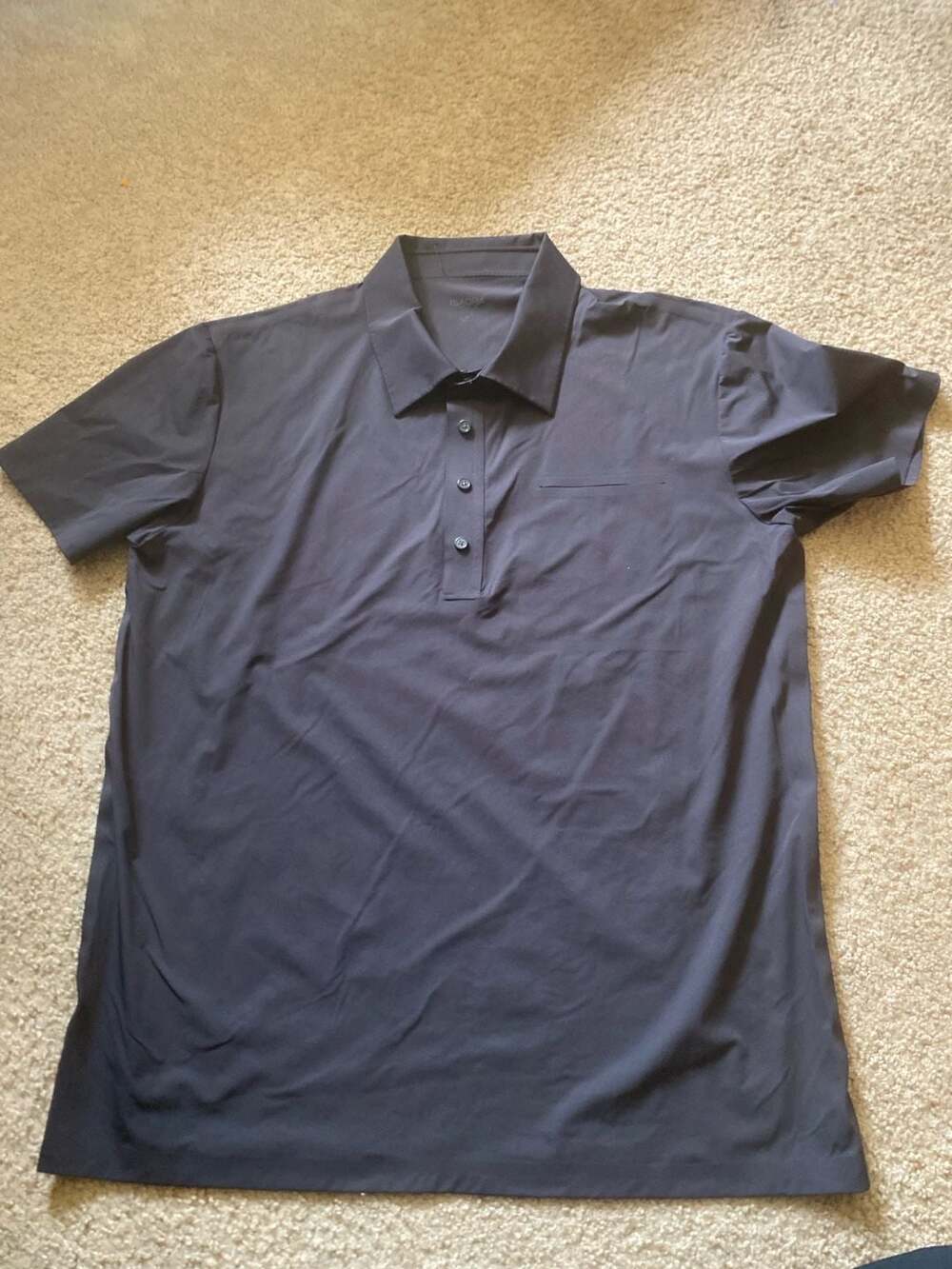 Isaora 3301 Light Polo Size L Black Short Sleeve Shirt